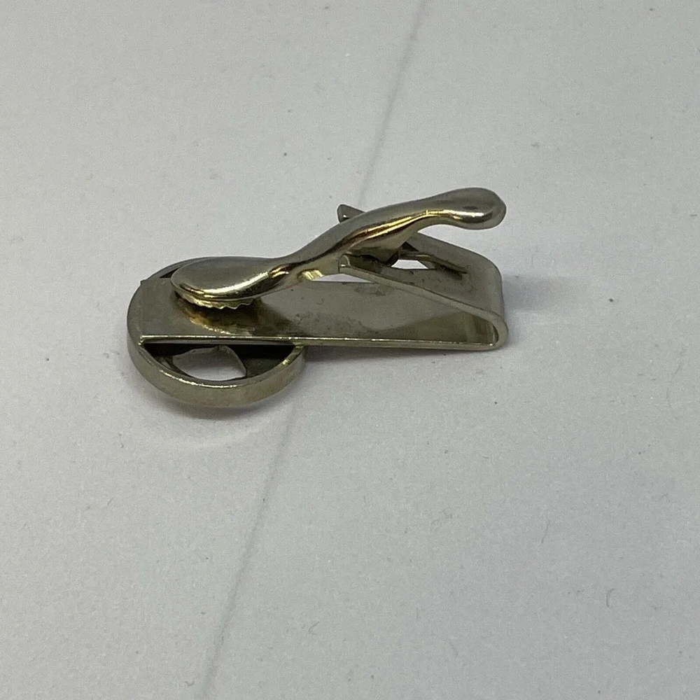 Vintage Silver Tone Horse Head Equestrian Tie Clip Western Mens Jewelry
